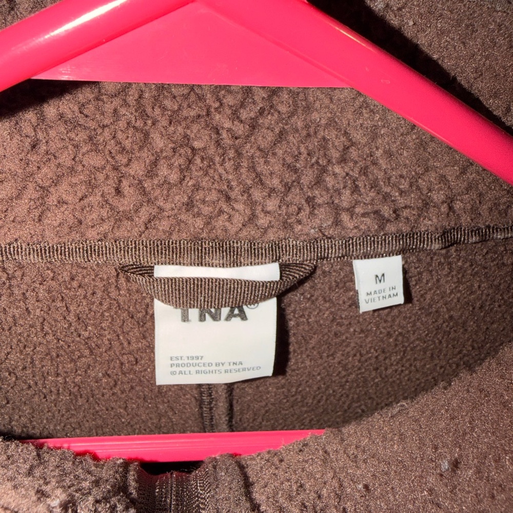 TNA Chocolate Brown Sherpa Pullover - Picture 4 of 4